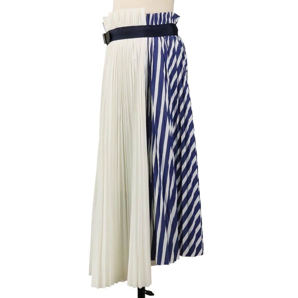 サカイ Stripe Shirting プリーツスカート