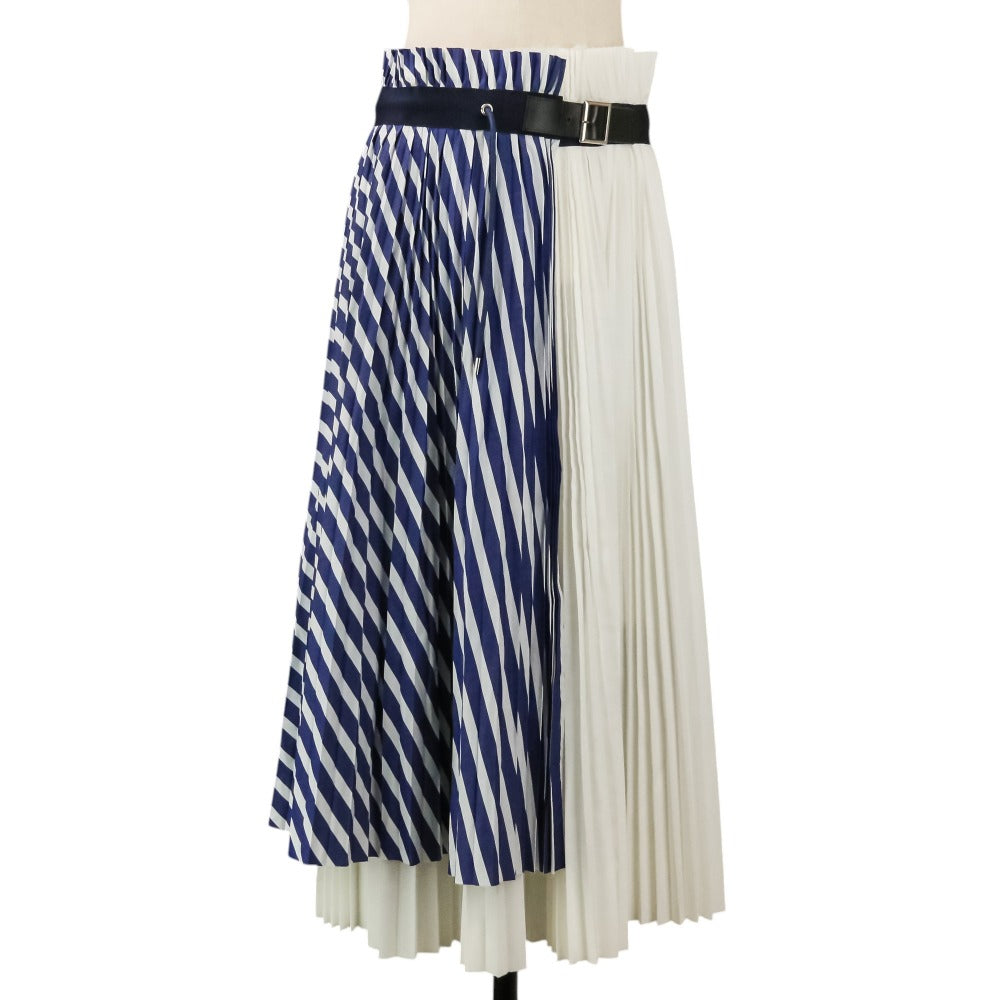 サカイ Stripe Shirting プリーツスカート