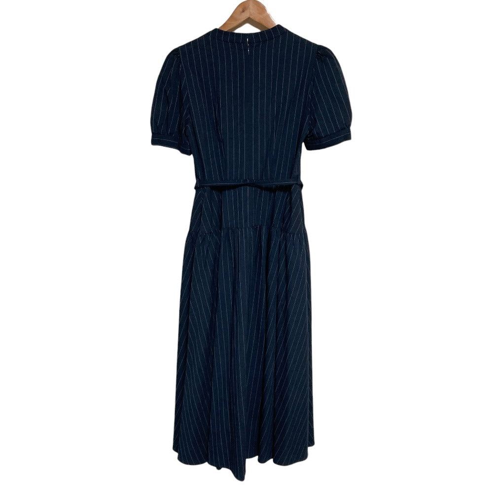ハーリップトゥ Pin-Striped Belted Flared ドレス