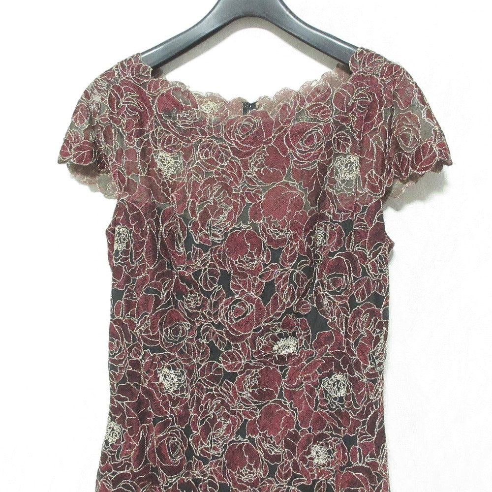 タダシショージ Rose Motif Sheath Dress ワンピース