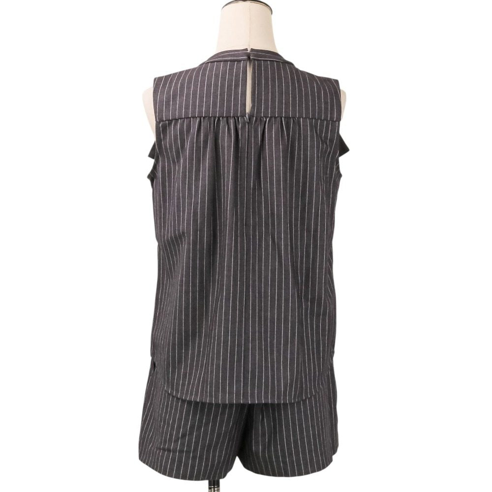 ハーリップトゥ Fleurine Ruffle Blouse Double Tuck Front Shorts セットアップ