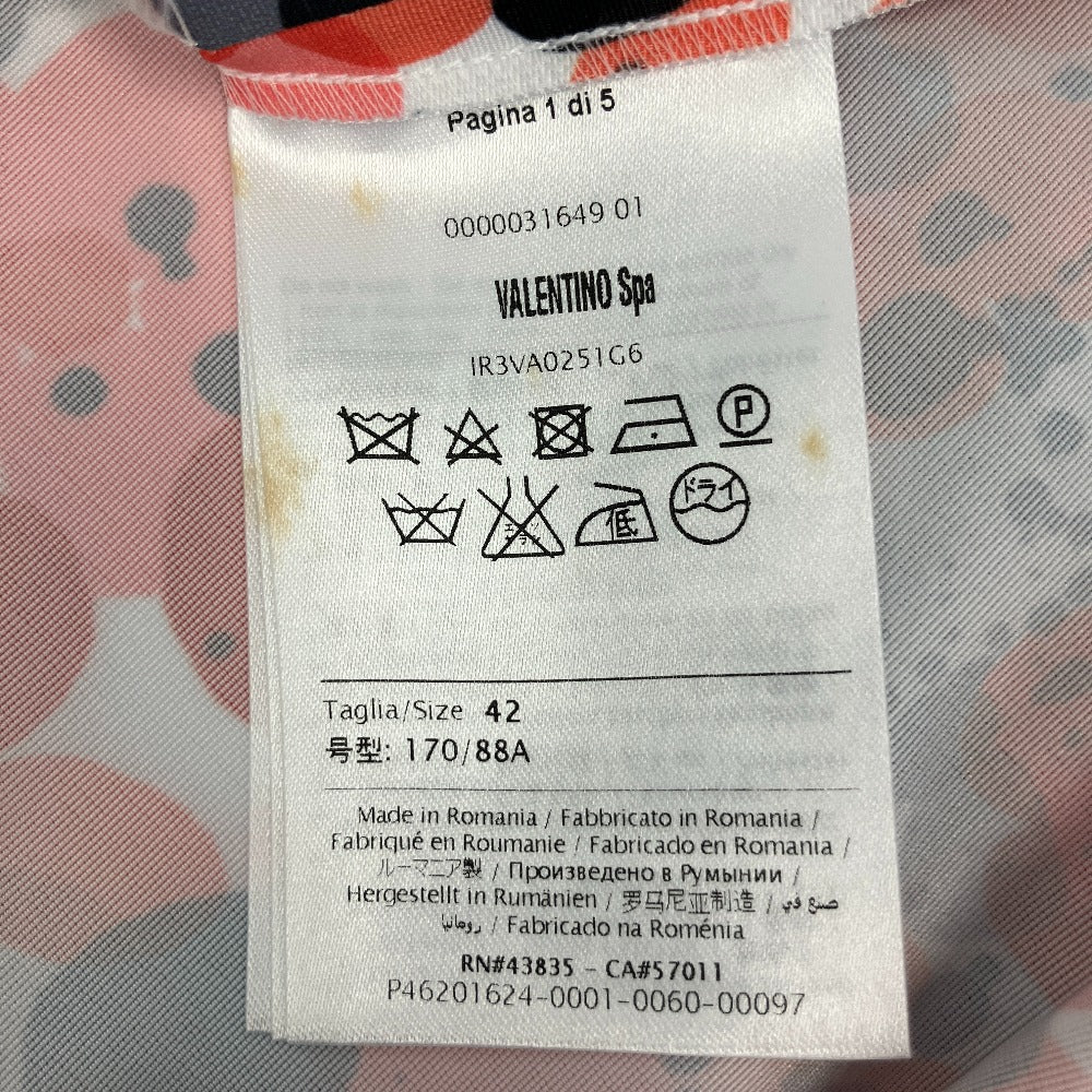 レッドヴァレンティノ フラワープリントノースリーブワンピース
