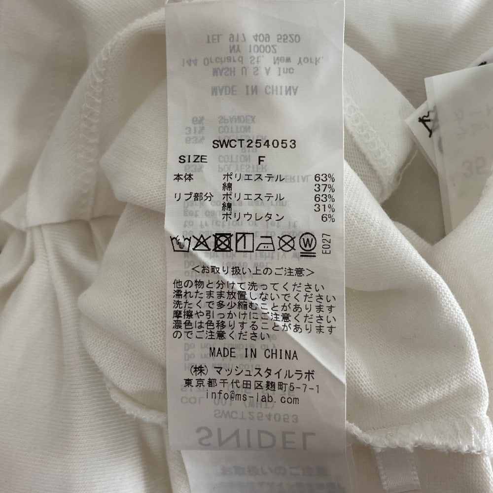 スナイデル サステナブルロゴTシャツ