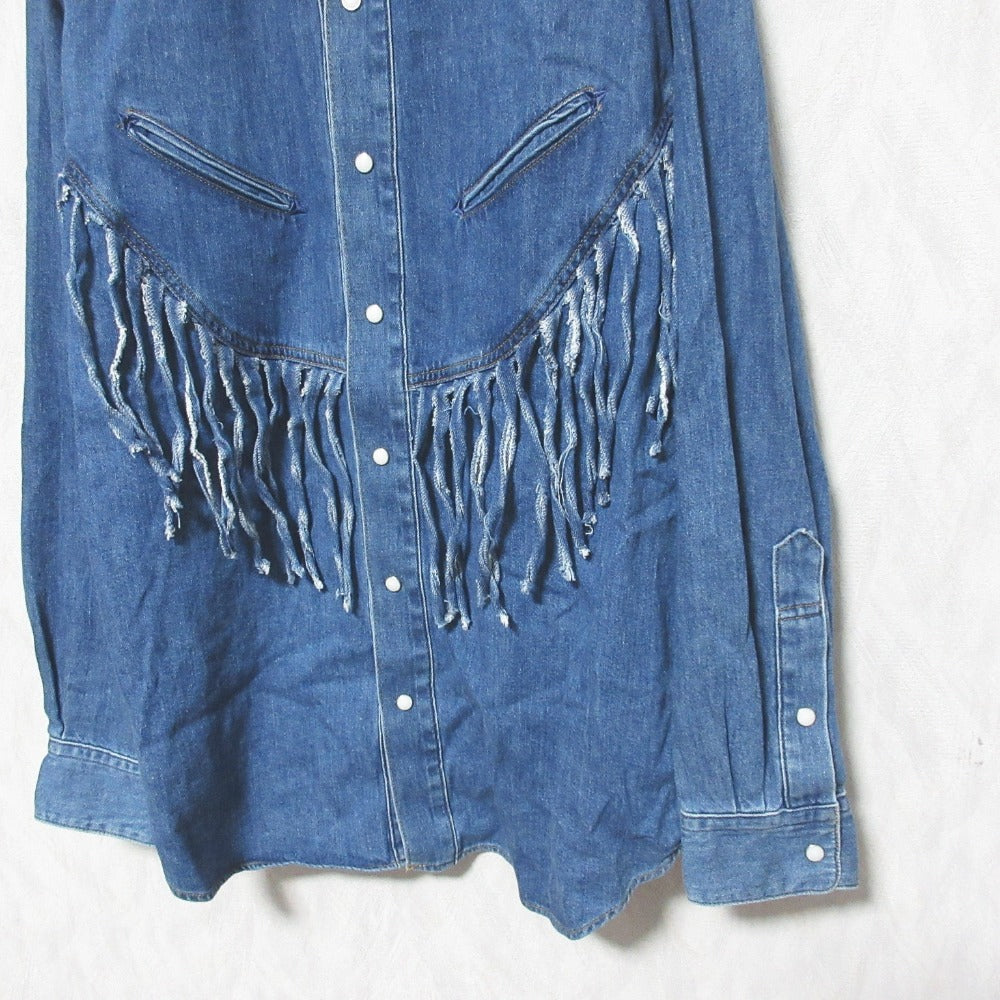 トーガアーカイブス Denim fringe デニムシャツ