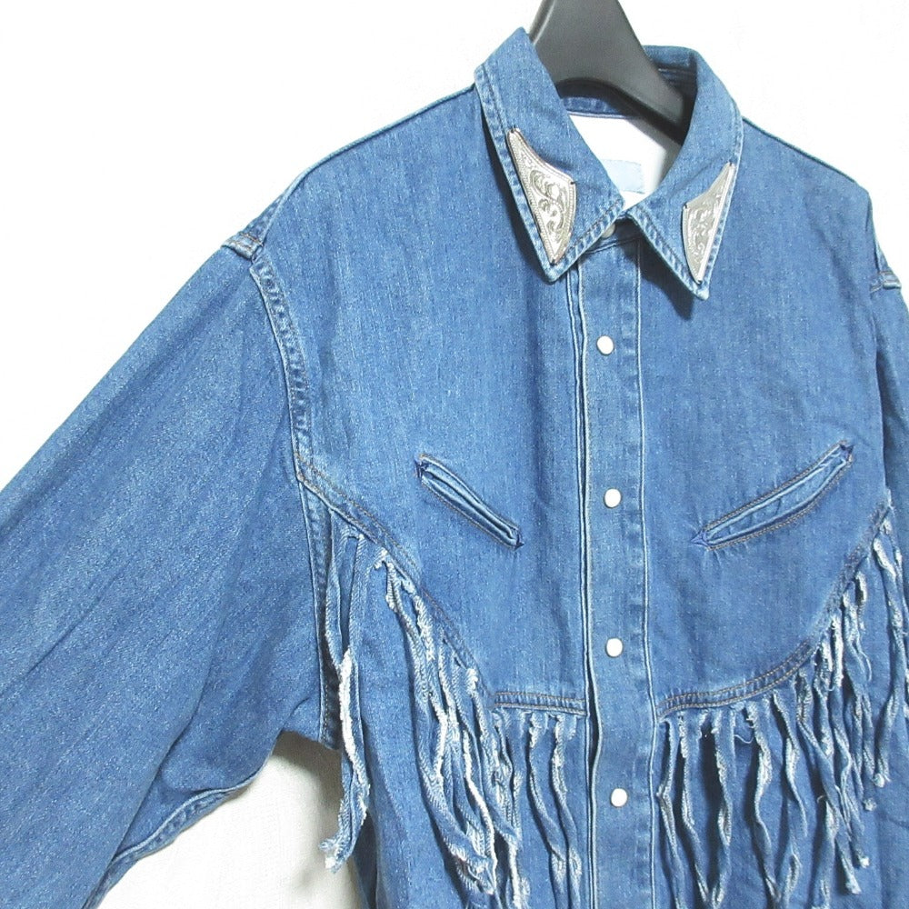 トーガアーカイブス Denim fringe デニムシャツ