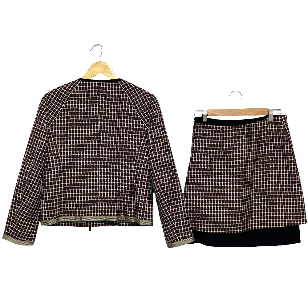 エトロ 千鳥柄ノーカラージャケットスカートセット