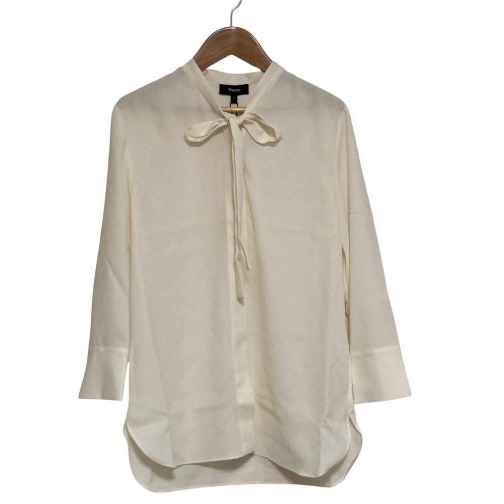 セオリー PRIME GGT TIE BLOUSE シルクブラウス