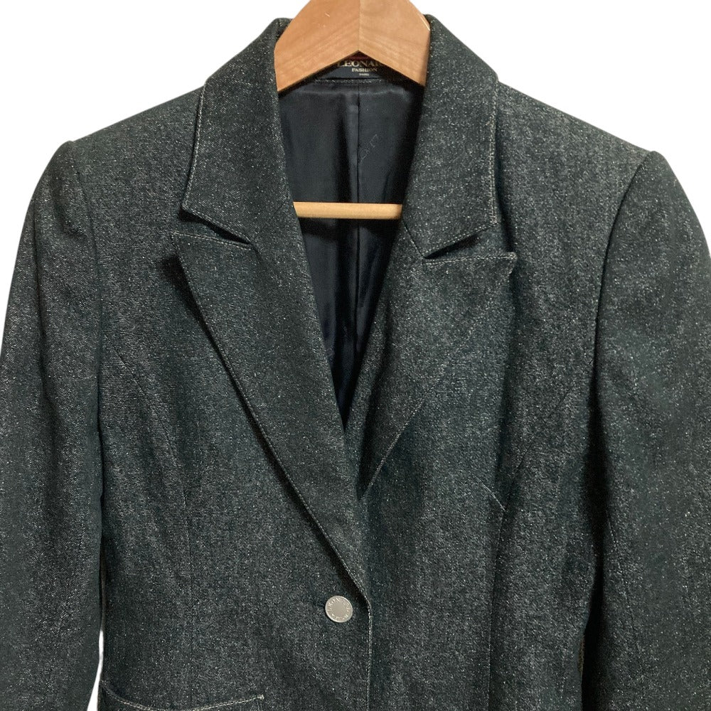レオナールファッション シルクデニムシャンブレー ジャケット