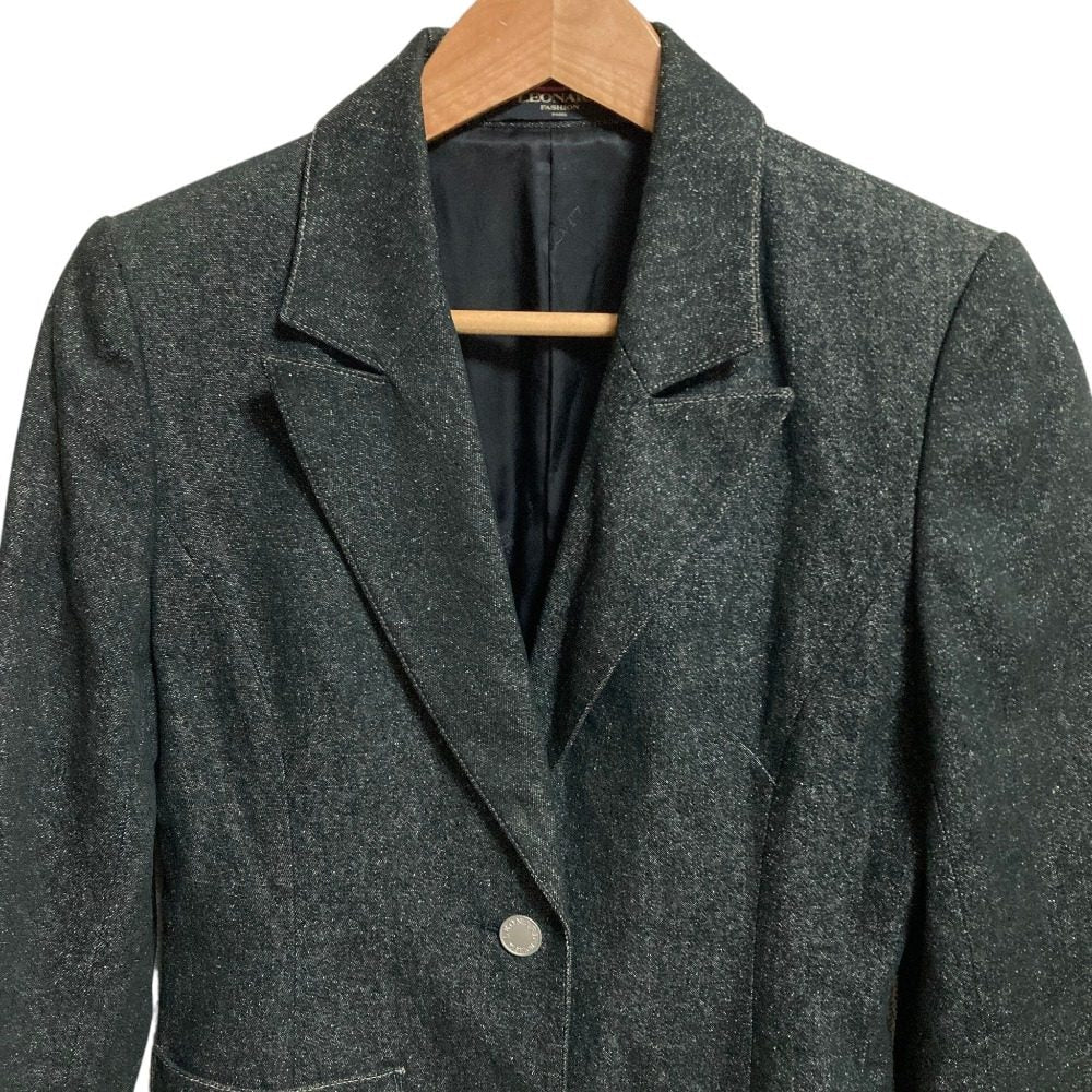 レオナールファッション シルクデニムシャンブレー ジャケット
