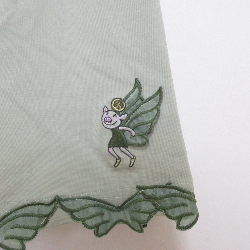 アルベロベロ 刺繍クロップドパンツ
