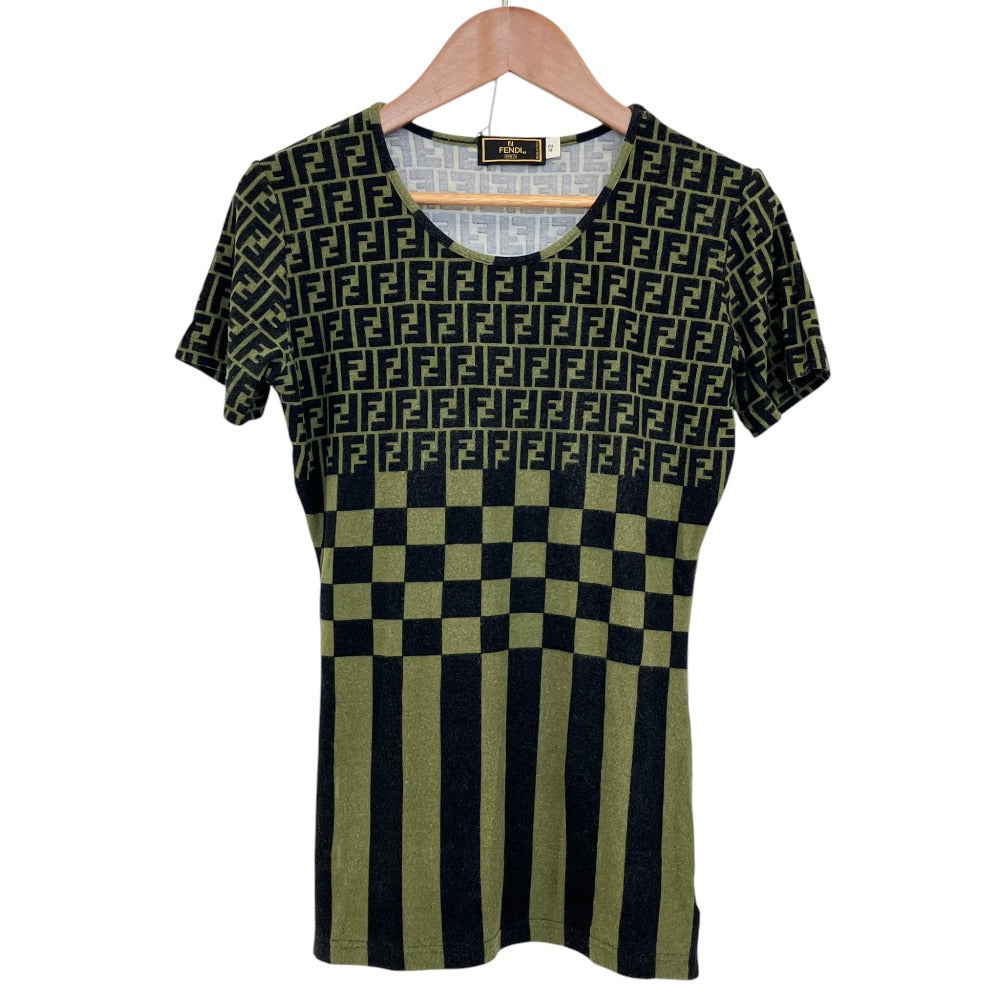 フェンディ ズッカ柄 ニットTシャツ