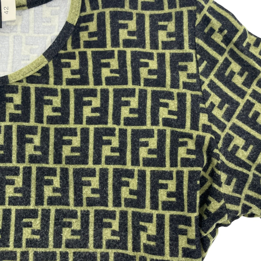 フェンディ ズッカ柄 ニットTシャツ