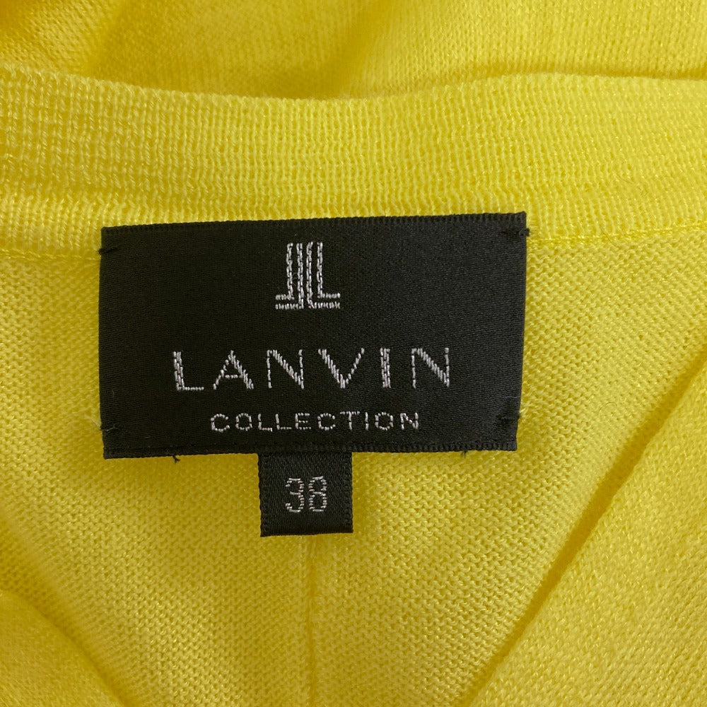 ランバンコレクション アシンメトリーヘムノースリーブニット