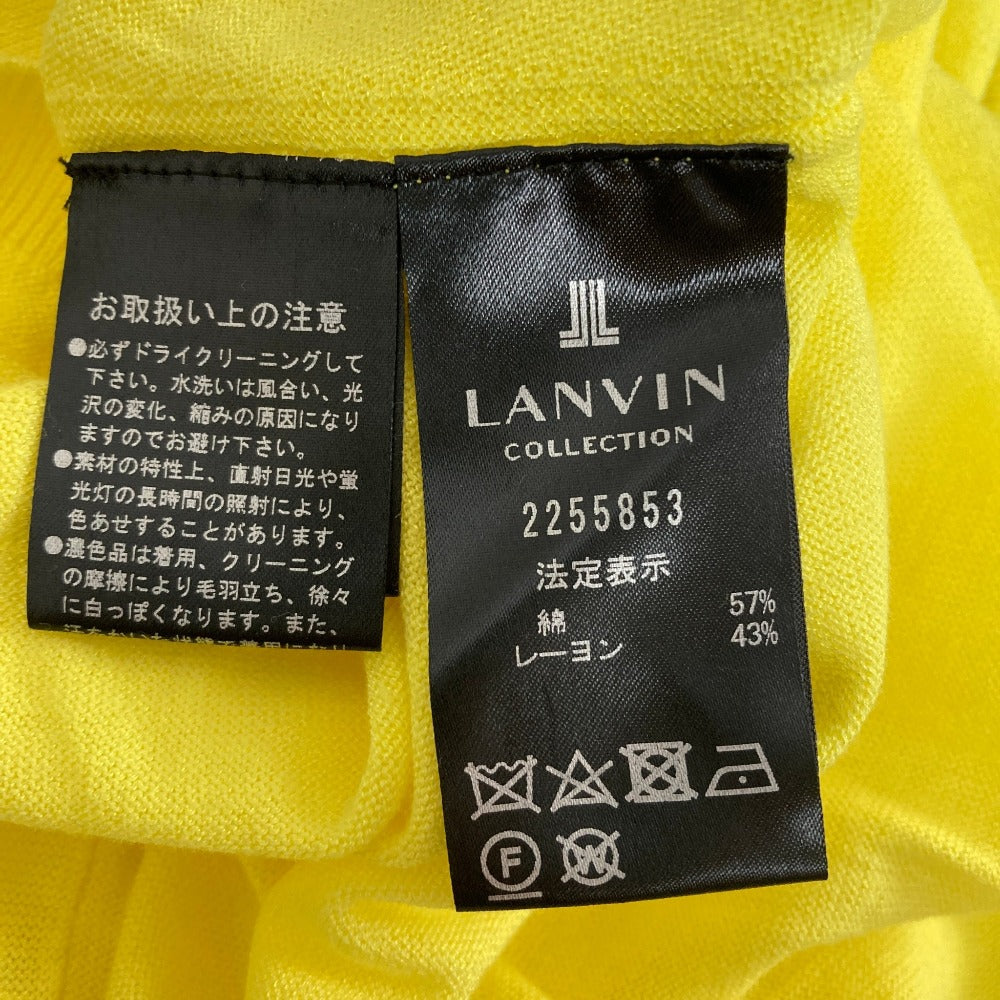 ランバンコレクション アシンメトリーヘムノースリーブニット
