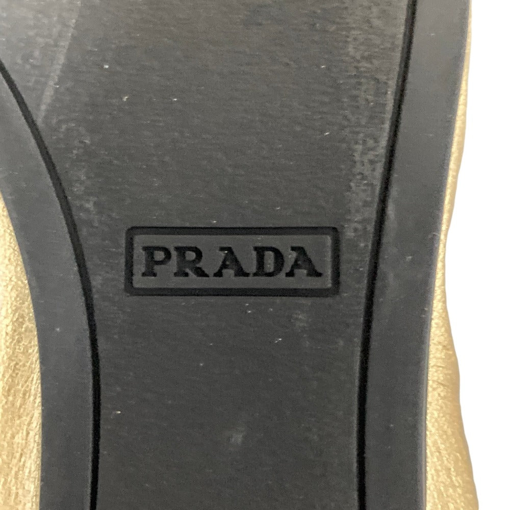 プラダ レザー バレエシューズ