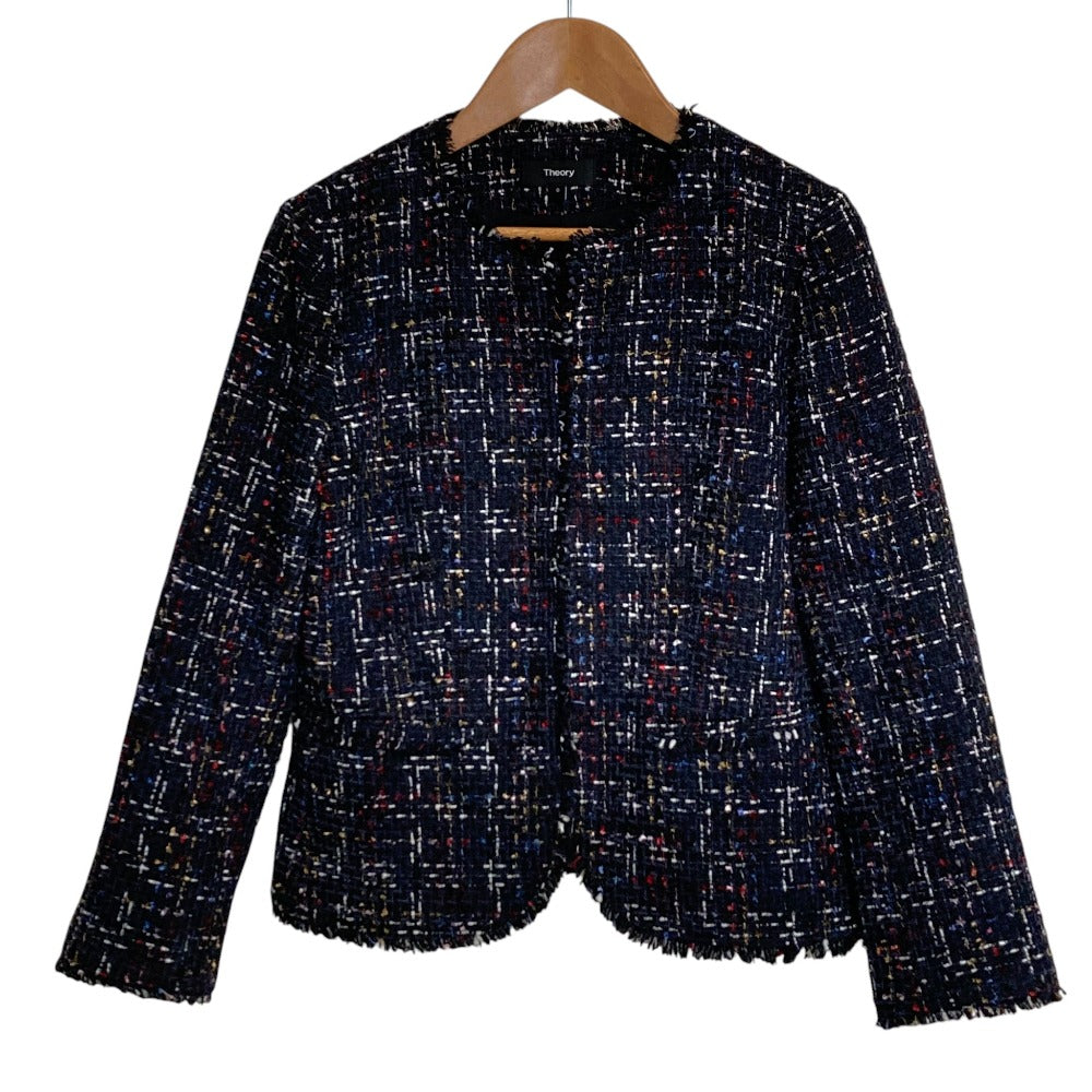 セオリー MULTI TWEED ノーカラージャケット