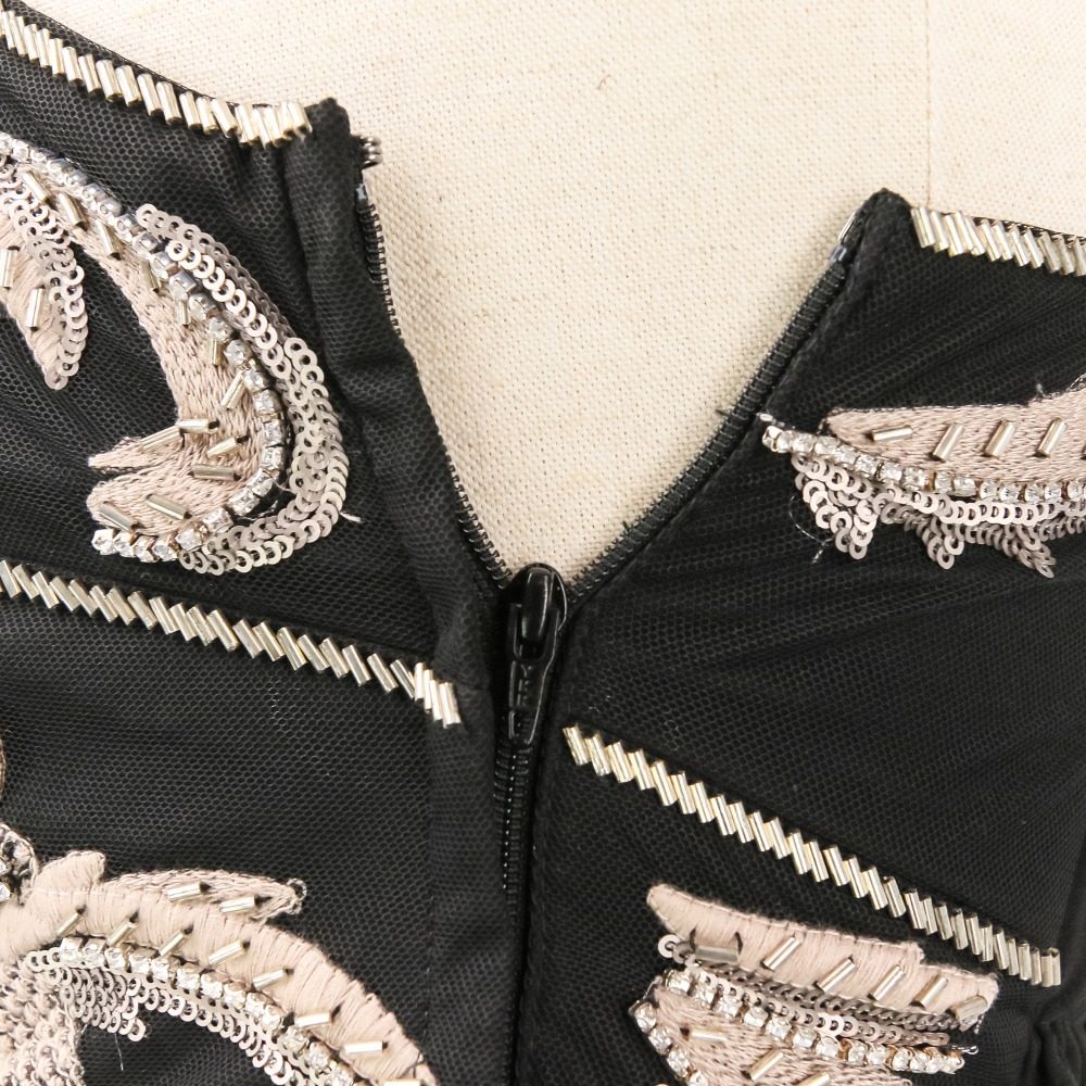 グレースコンチネンタル シルク刺繍ドレス