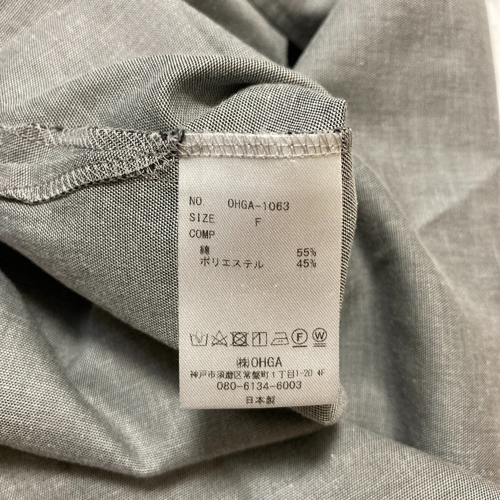 オーガ RUCHE ロングスリーブノーカラーシャツ