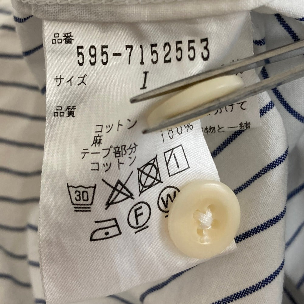 マーガレットハウエル ストライプ半袖シャツ
