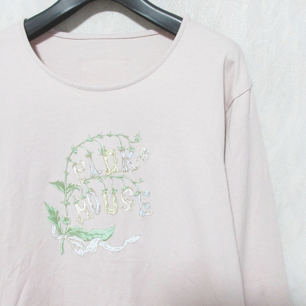 ピンクハウス スイートピー ロゴプリントロングスリーブTシャツ