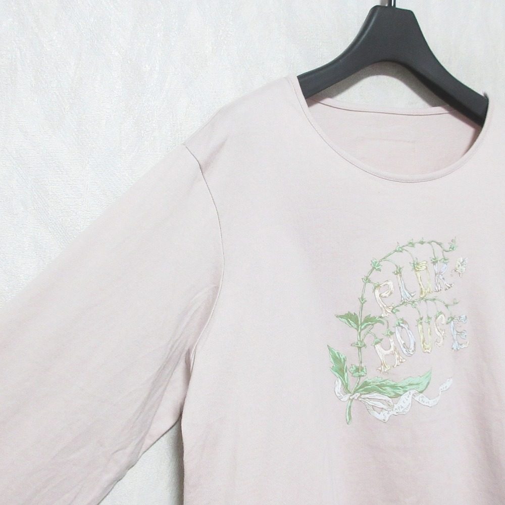 ピンクハウス スイートピー ロゴプリントロングスリーブTシャツ