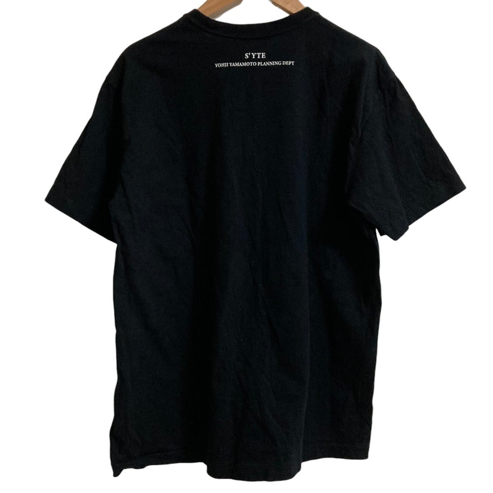 ヨウジヤマモト CottonJersey Blooming flowers Black Is Modest Tシャツ