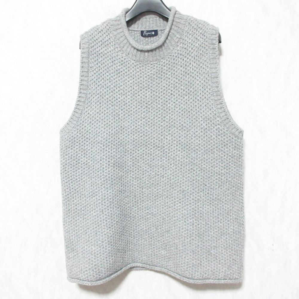 パパスプラス カシミヤブレンドニットベスト
