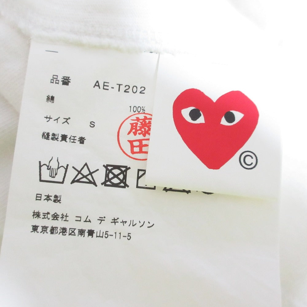 プレイコムデギャルソンザノースフェイスハートロゴコットンTシャツ