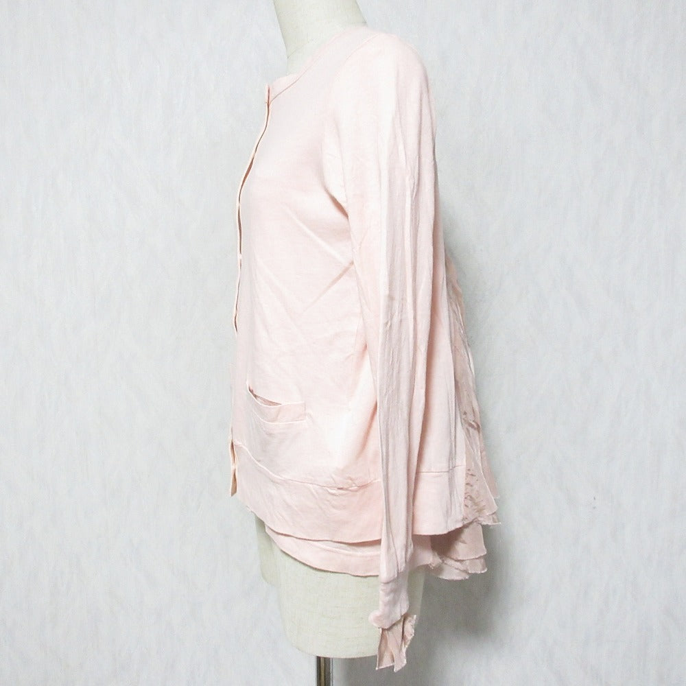 サカイ サテン切替 カーディガン 半袖ニットアンサンブル