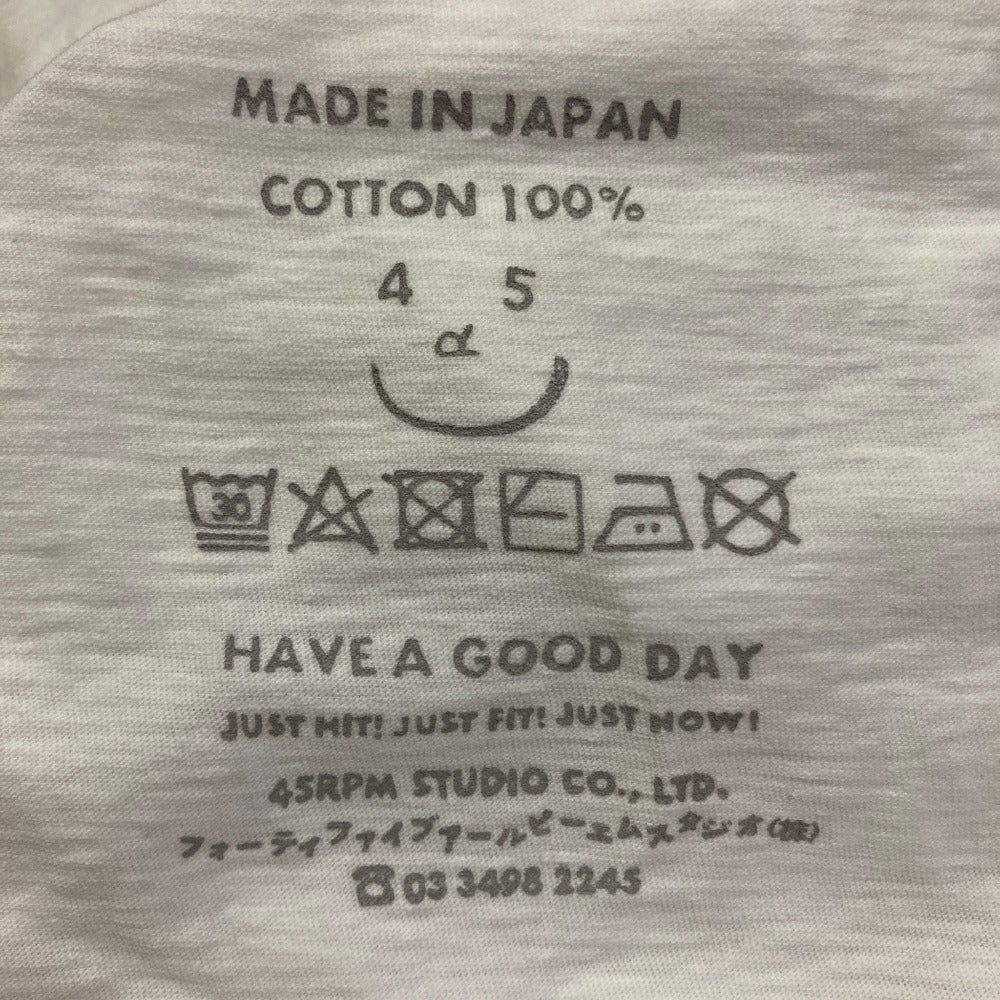 フォーティファイブアール レイレイプリントコットンTシャツ