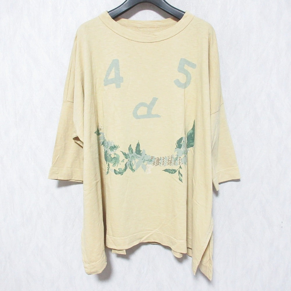 フォーティファイブアール フラワープリントオーバーサイズTシャツ