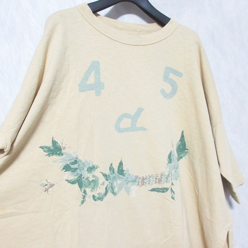 フォーティファイブアール フラワープリントオーバーサイズTシャツ