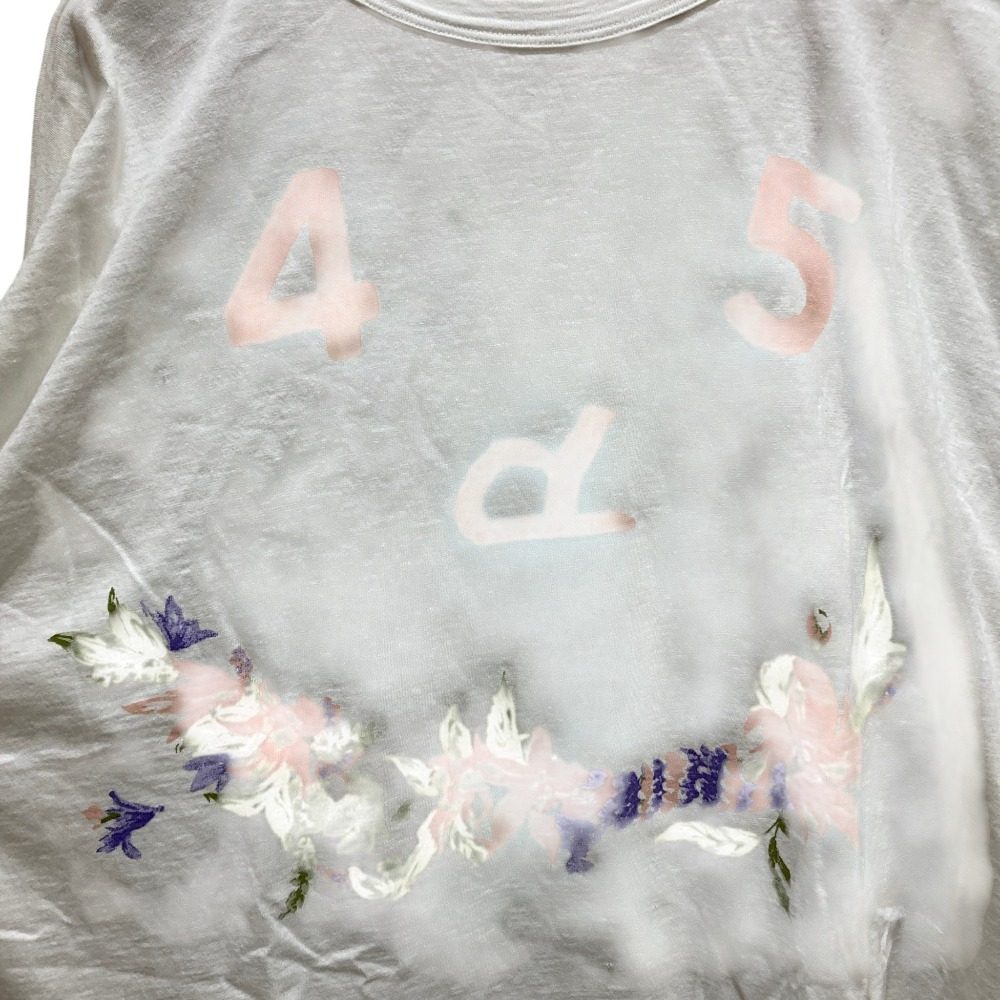 フォーティファイブアール プリントコットンオーバーサイズTシャツ