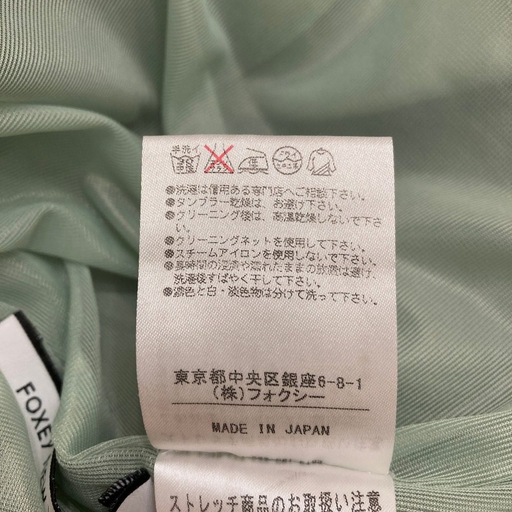 フォクシーニューヨーク プリーツノースリーブワンピース