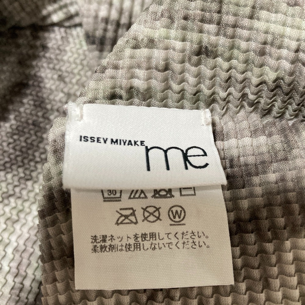 ミーイッセイミヤケ 転写プリントプリーツハイネックカットソー
