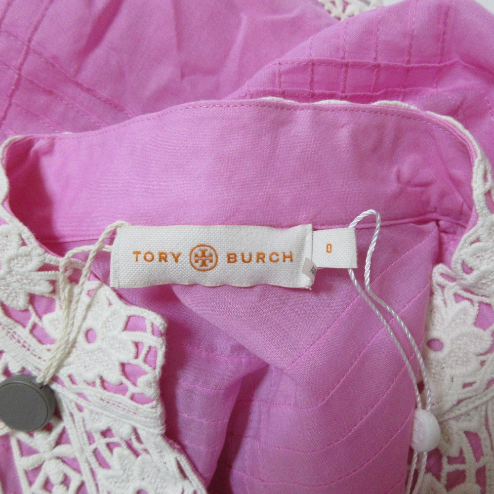 トリーバーチ RACHEL TUNIC レースコンビ コットンシャツ