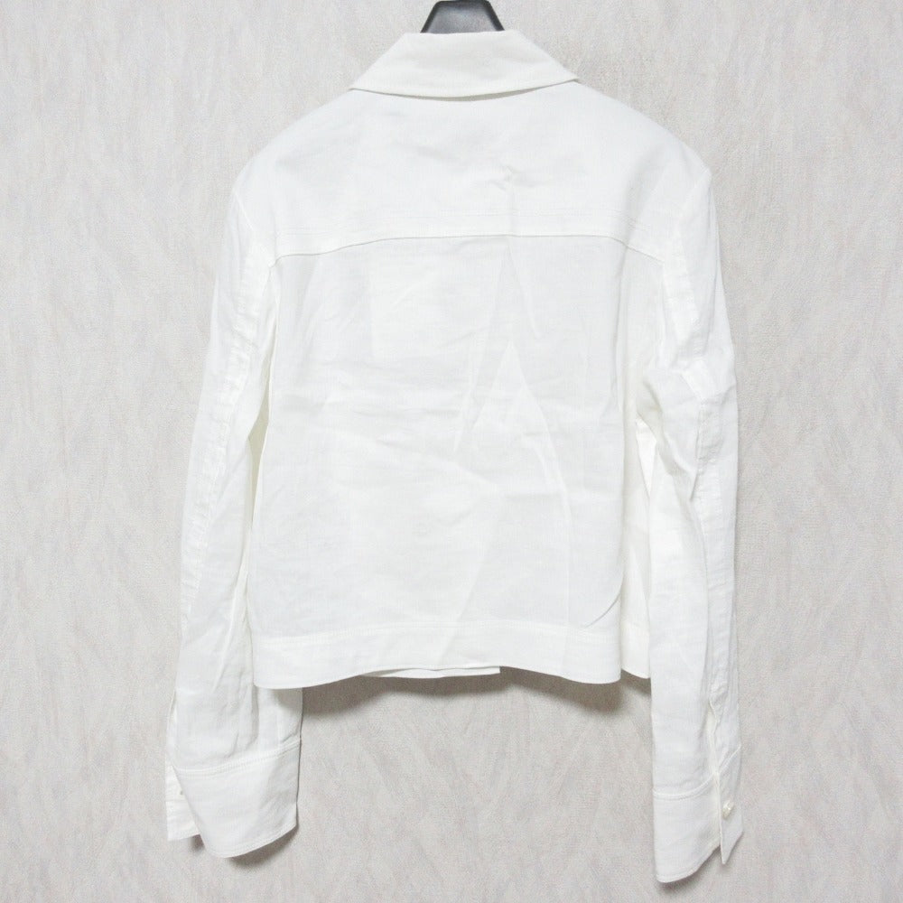 セオリー GOOD CRUNCH W CL CROP SHIRT JK リネンジャケット