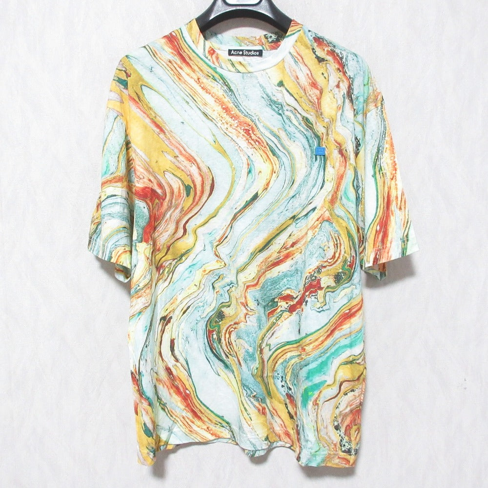 アクネストゥディオズ マーブルプリント コットンTシャツ
