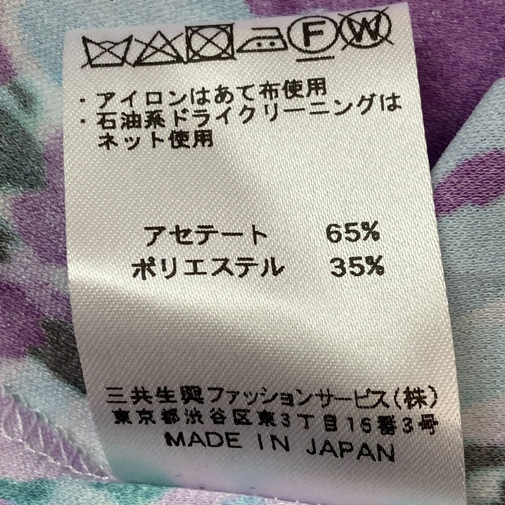 レオナールファッション 藤の花プリントワンピース