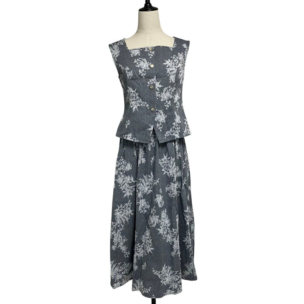 ハーリップトゥ Martigues Jacquardベストスカートセット