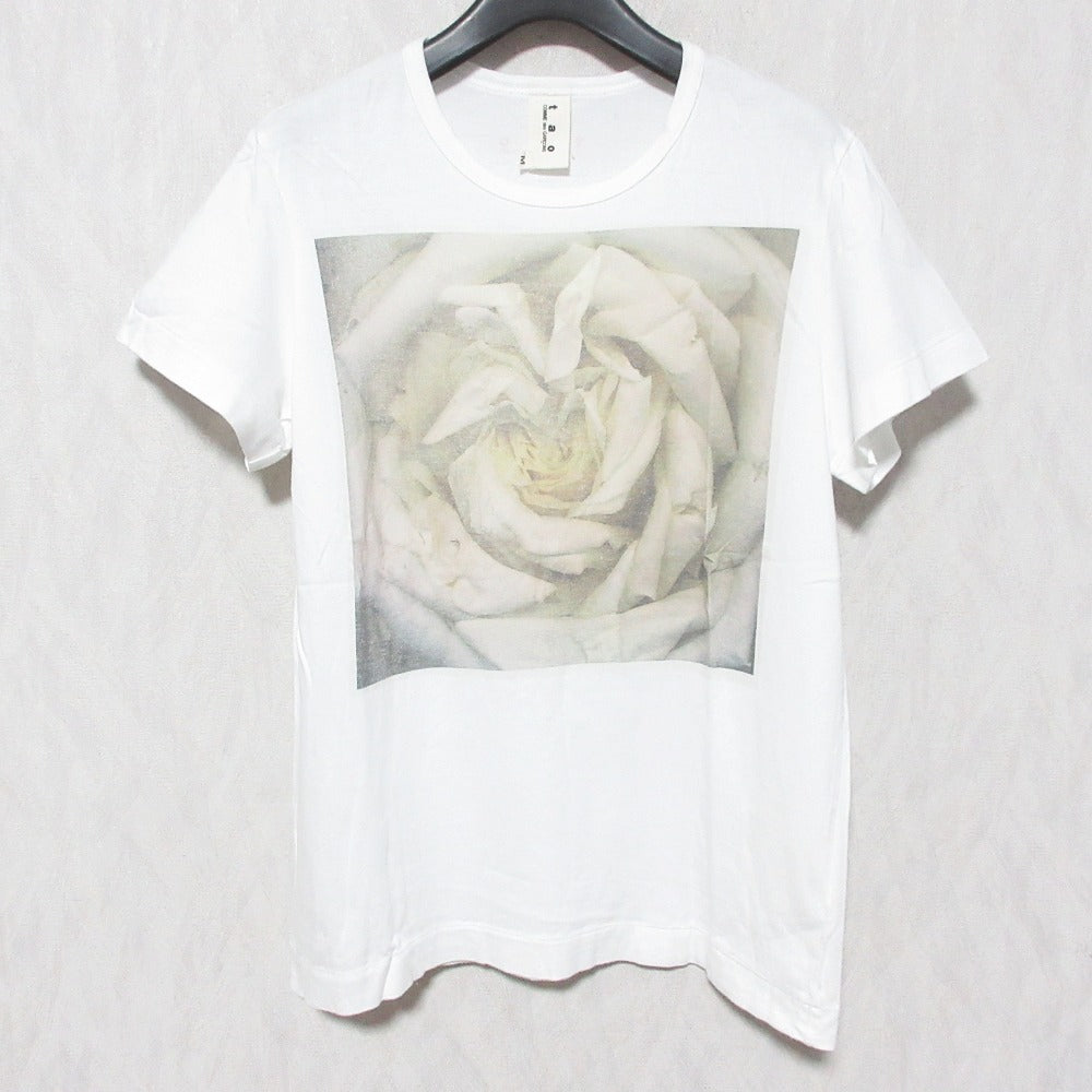 タオコムデギャルソン 薔薇プリントTシャツ