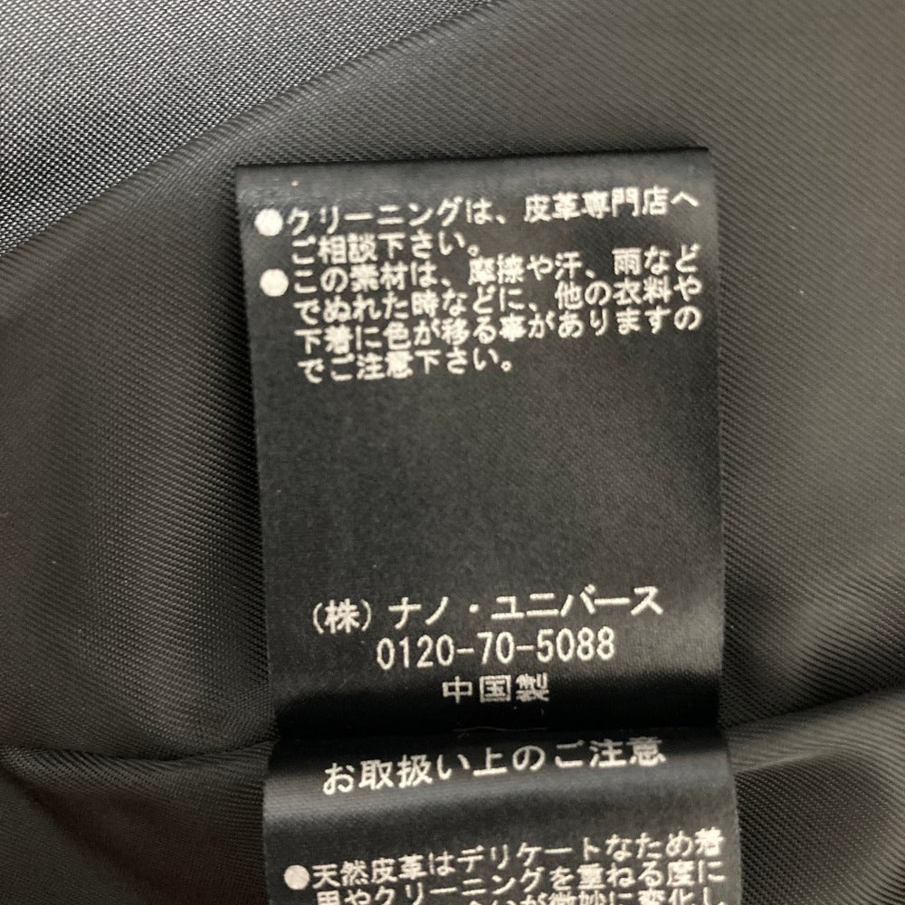 ナノユニバース ラムレザーライダースジャケット