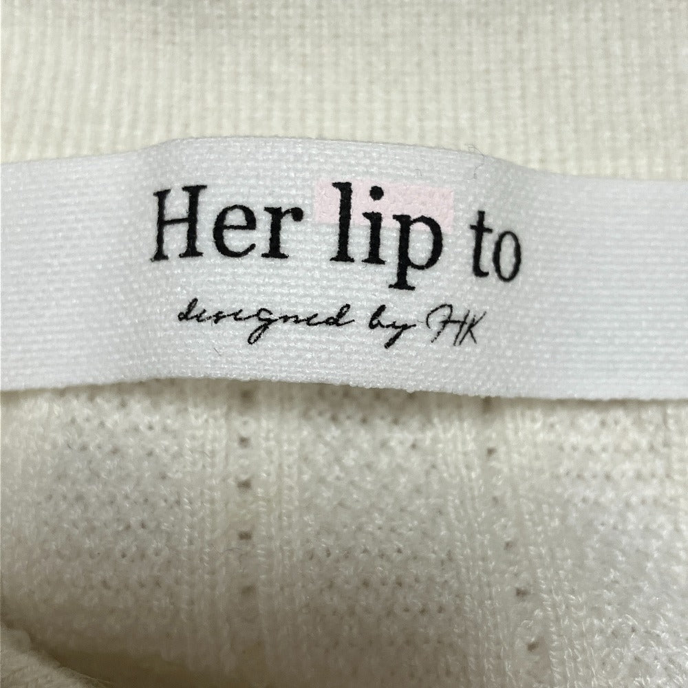ハーリップトゥ Pique Polo Knit Top ニットポロシャツ