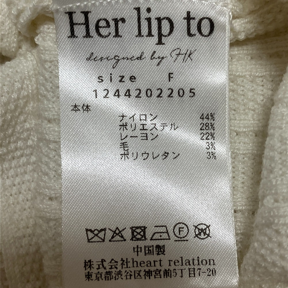 ハーリップトゥ Pique Polo Knit Top ニットポロシャツ