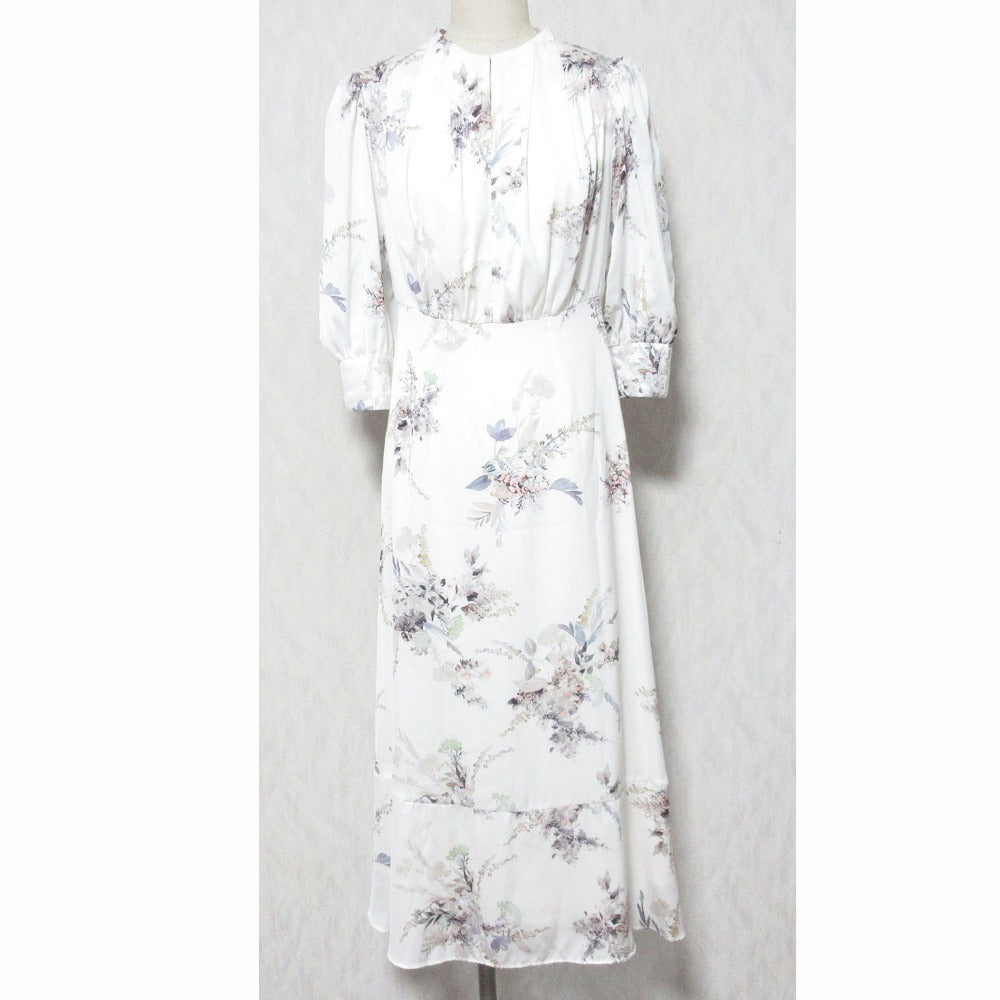 ハーリップトゥ French Bouquet Puff Sleeve ロングワンピース