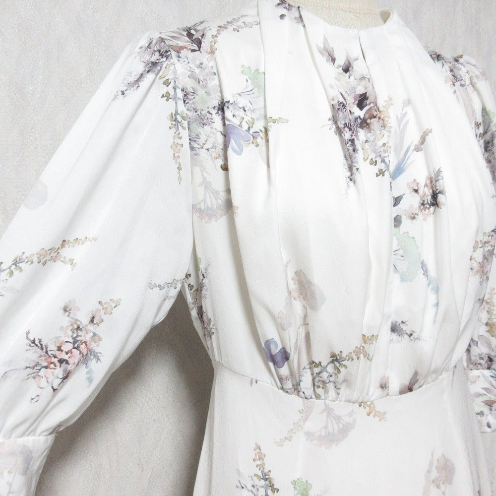 ハーリップトゥ French Bouquet Puff Sleeve ロングワンピース
