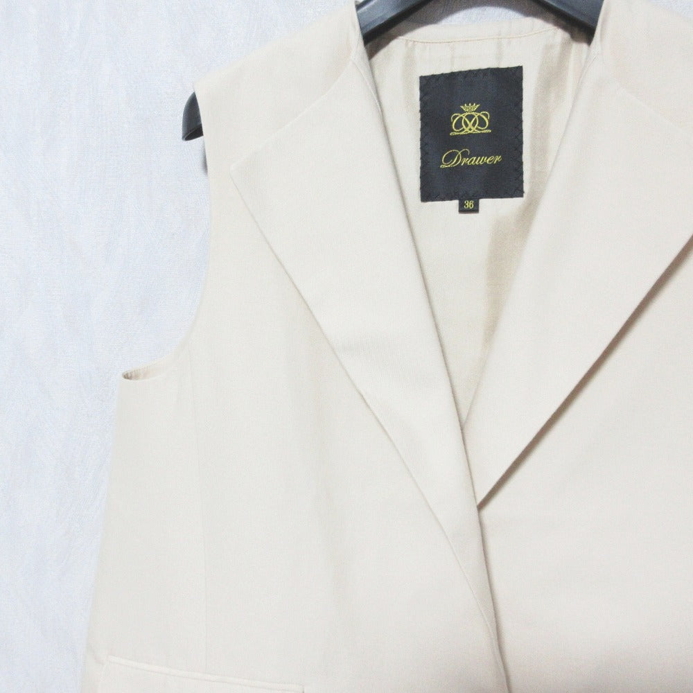 ドゥロワー Cotton Silk Twillジレ