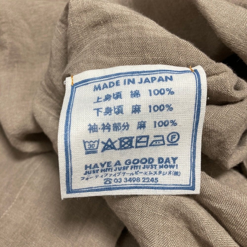 フォーティファイブアール スーピマ天竺リネンドレスワンピース