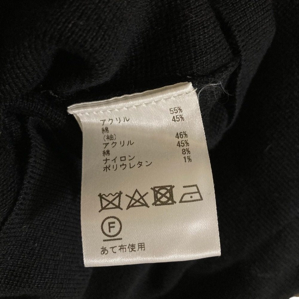 ダイアグラム ノーカラー ニットライダースジャケット