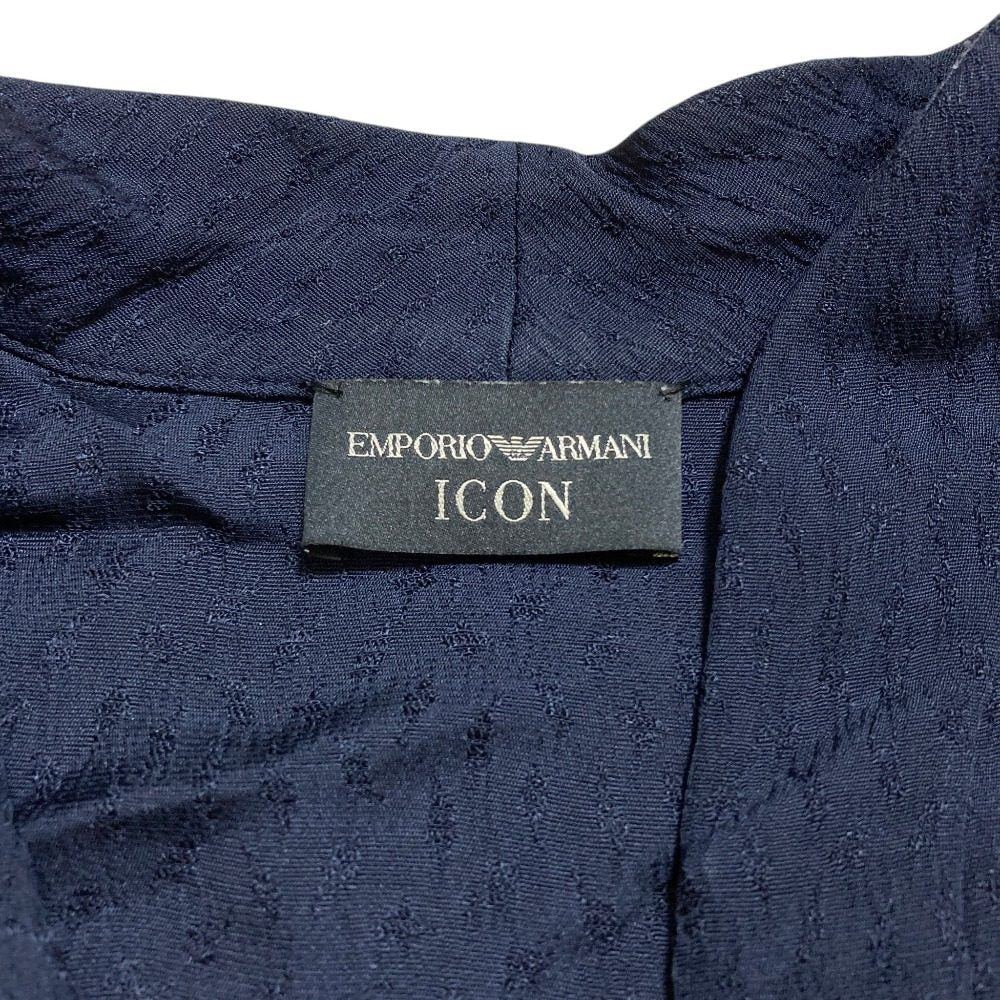 エンポリオアルマーニ ICON エンブロイダリー ロングスリーブ ミディワンピース